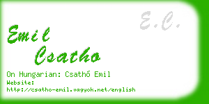 emil csatho business card